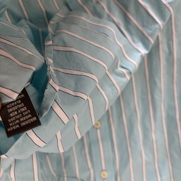 Abercrombie & Fitch Muscle Shirt Long Sleeve Mens Large Striped Y2K Preppy 2000s - Picture 12 of 14